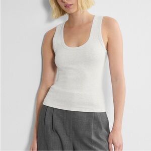 Aritzia homestretch ribbed grey scoop neck tank size s